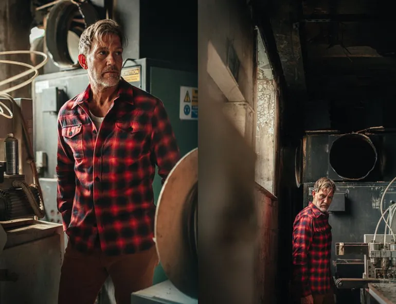 &Sons Logger Shirt Red