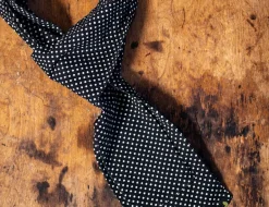 &Sons Midnight Black Dot Scarf