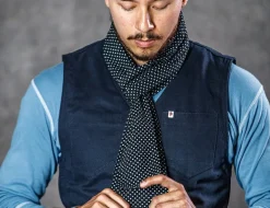 &Sons Midnight Black Dot Scarf