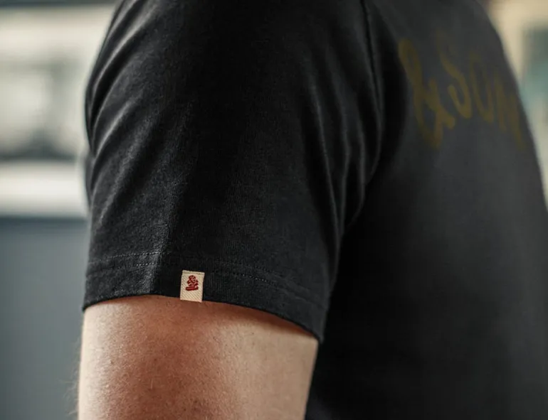 &Sons Original Old Yellow Logo T-Shirt Black
