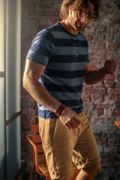 &Sons Papillon T-Shirt Navy Stripe