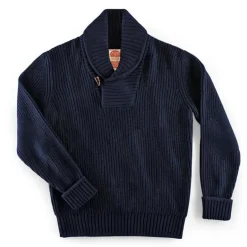 &Sons Port Shawl Collar Jumper Navy