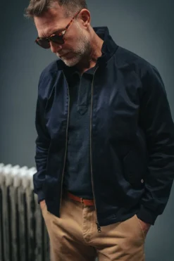 &Sons Rebel Harrington Jacket Navy