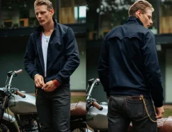&Sons Rebel Harrington Jacket Navy