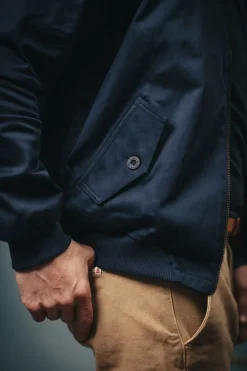 &Sons Rebel Harrington Jacket Navy