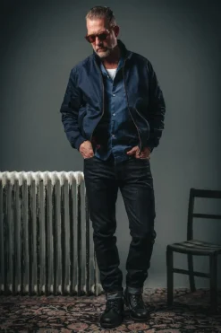 &Sons Rebel Harrington Jacket Navy