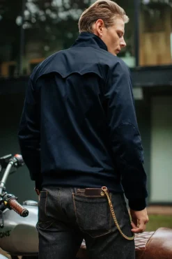 &Sons Rebel Harrington Jacket Navy