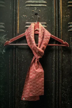 &Sons Red Waves Scarf