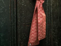 &Sons Red Waves Scarf