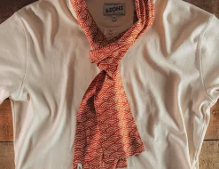 &Sons Red Waves Scarf