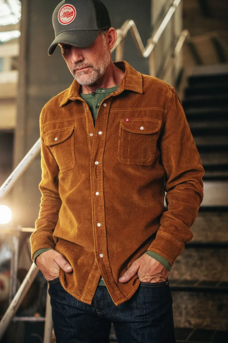 &Sons Sunday Shirt Corduroy Tan