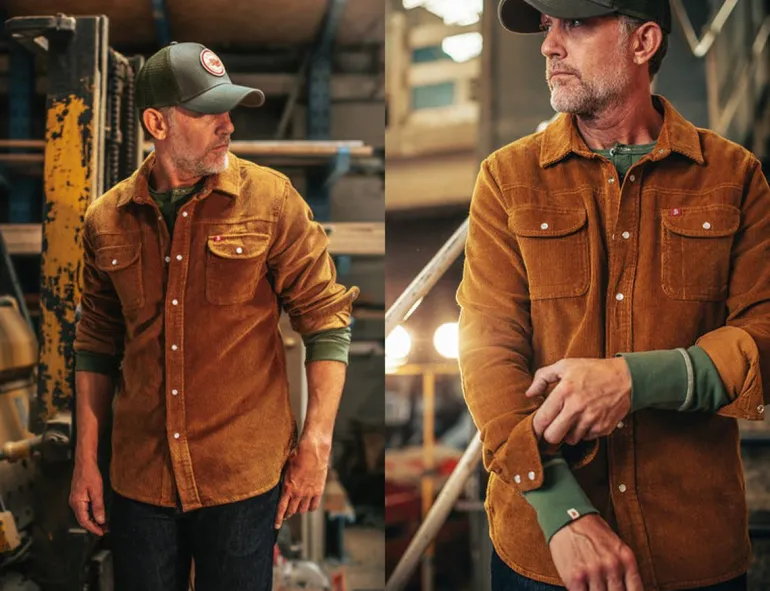 &Sons Sunday Shirt Corduroy Tan