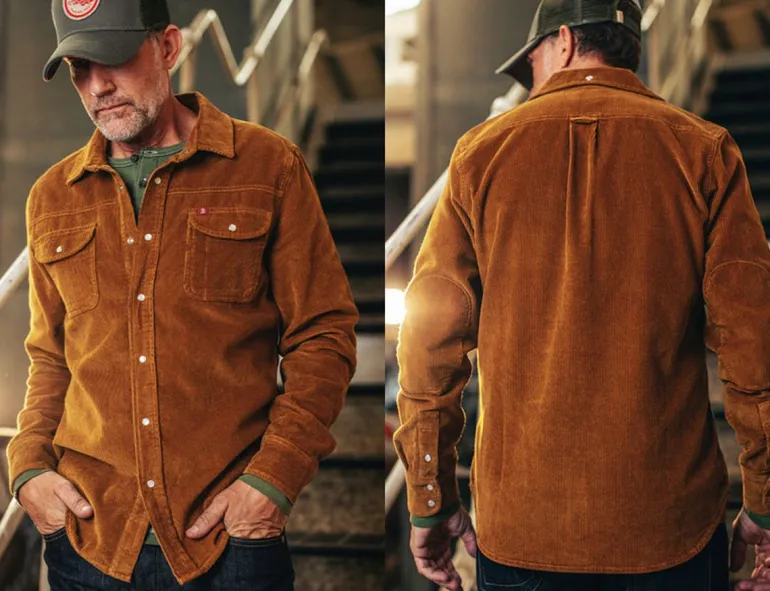 &Sons Sunday Shirt Corduroy Tan