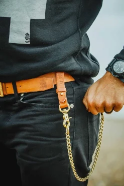 &Sons Tan Leather Belt