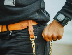 &Sons Tan Leather Belt