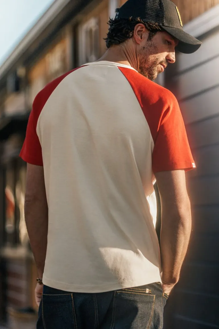 &Sons The Chariot Henley Shirt Raw/Red