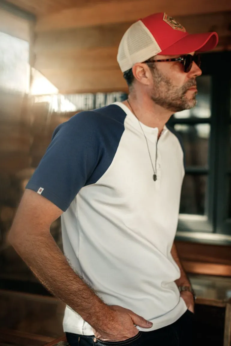 &Sons The Chariot Henley Shirt Raw/Indigo