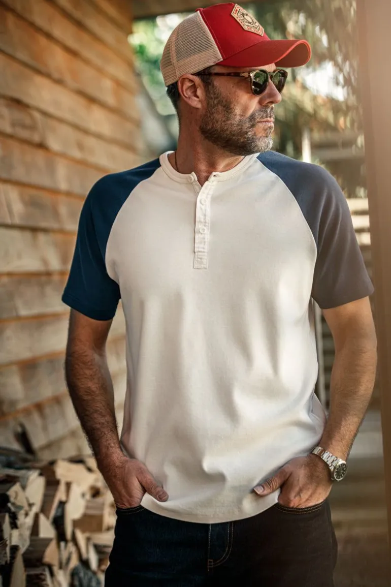 &Sons The Chariot Henley Shirt Raw/Indigo