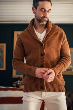 &Sons Turner Cardigan Rust