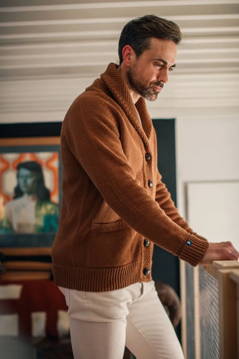 &Sons Turner Cardigan Rust