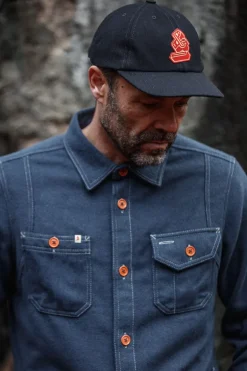 &Sons Woollen Snap Cap Navy