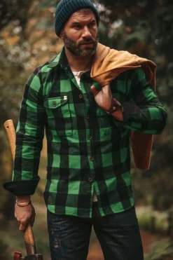 &Sons Yukon Flannel Field Shirt Green