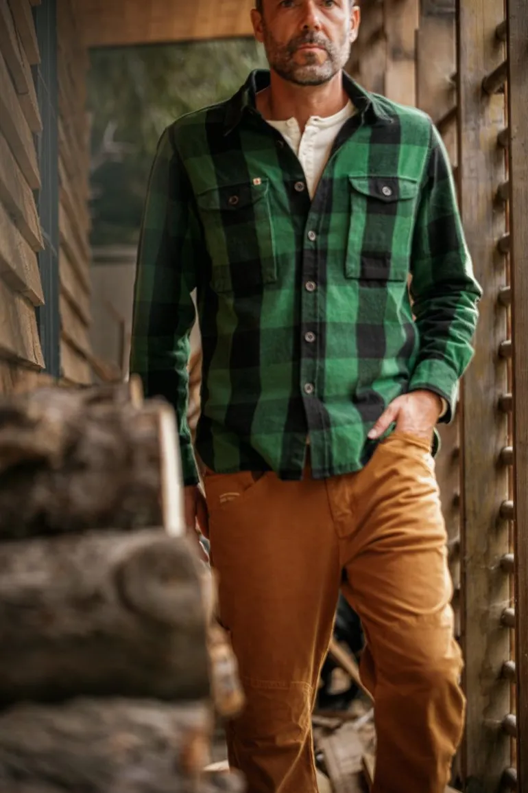 &Sons Yukon Flannel Field Shirt Green