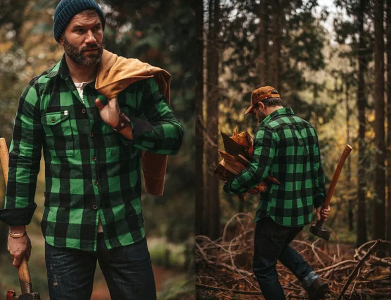 &Sons Yukon Flannel Field Shirt Green