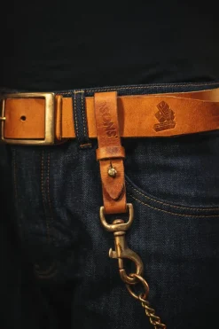 Tan Leather Key Fob