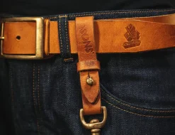 Tan Leather Key Fob