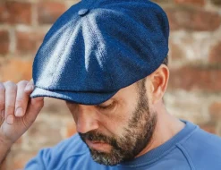 The London Baker Boy Hat- Blue Indigo