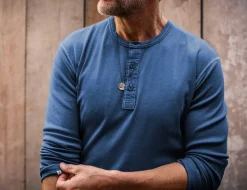 The New Elder Henley Shirt Indigo