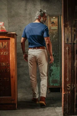 The New Elder Henley Short Sleeve Shirt Indigo
