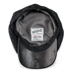 Thompson Baker Boy Hat- Black Herringbone