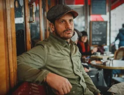 Thompson Baker Boy Hat- Grey Herringbone