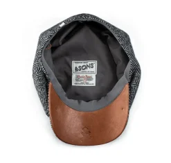 Thompson Baker Boy Hat- Grey Herringbone