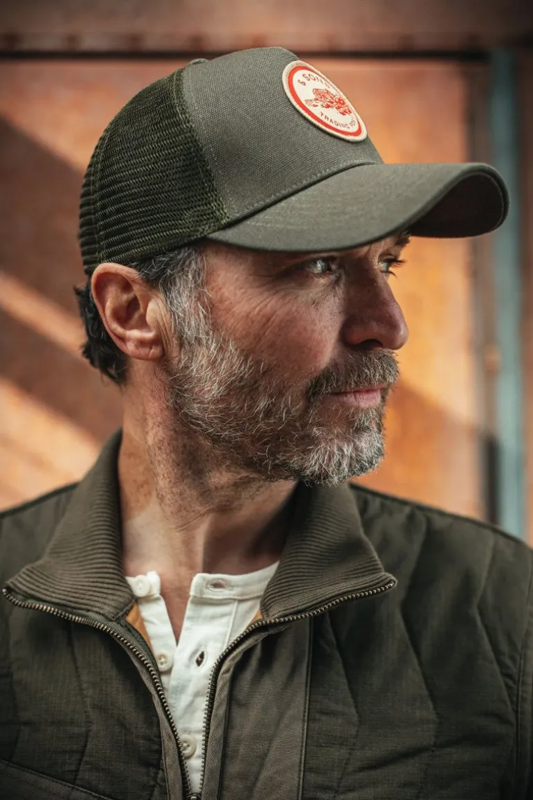 Trucker Badge Cap Army Green
