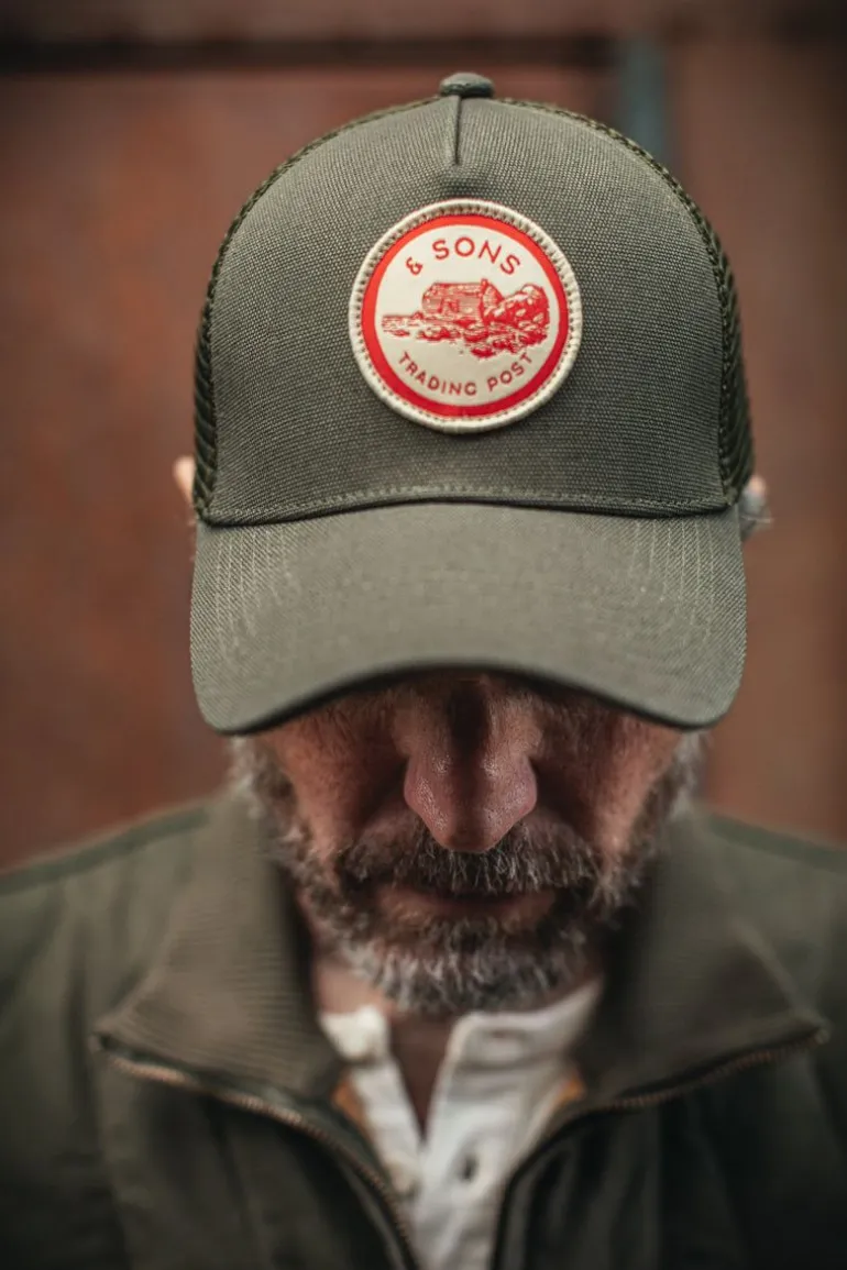 Trucker Badge Cap Army Green