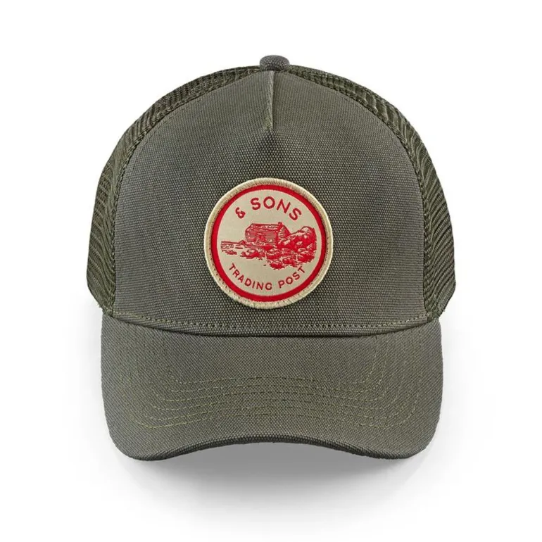 Trucker Badge Cap Army Green