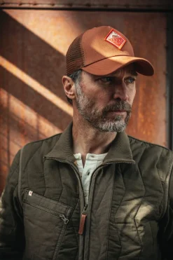 Trucker Badge Cap Rust Tan
