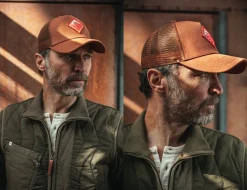 Trucker Badge Cap Rust Tan
