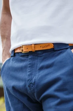 Virgil Thin Tan Leather Belt