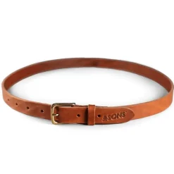 Virgil Thin Tan Leather Belt