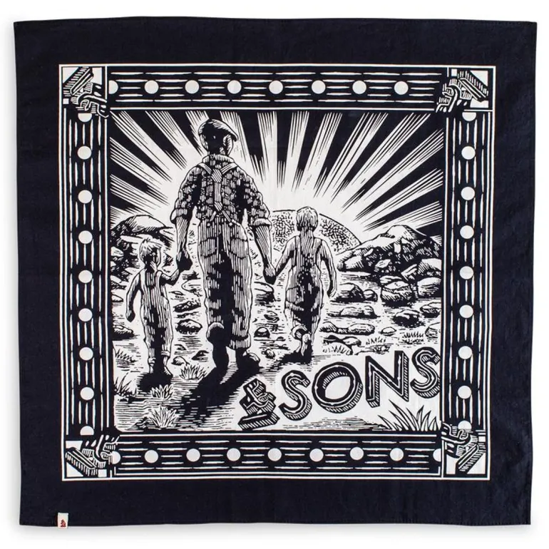 Woodcut Bandana Black