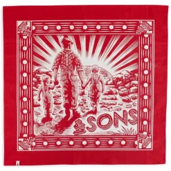 Woodcut Bandana Red