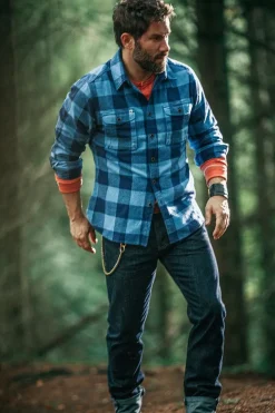 Yukon Flannel Field Shirt Blue